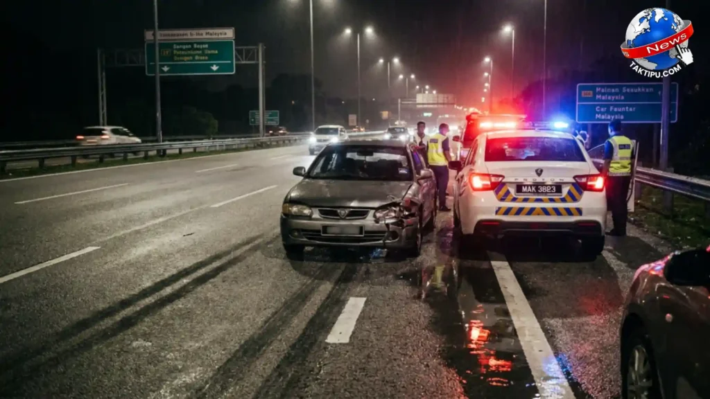 Kes kemalangan tragis melibatkan seorang anggota polis maut akibat tayar lori yang tercicir di lebuh raya