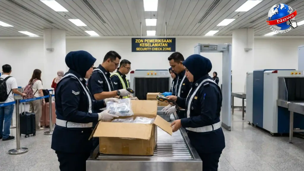 Gambar rampasan bungkusan bahan terlarang jenis bunga ganja di klia yang cuba dibawa keluar oleh sindiket