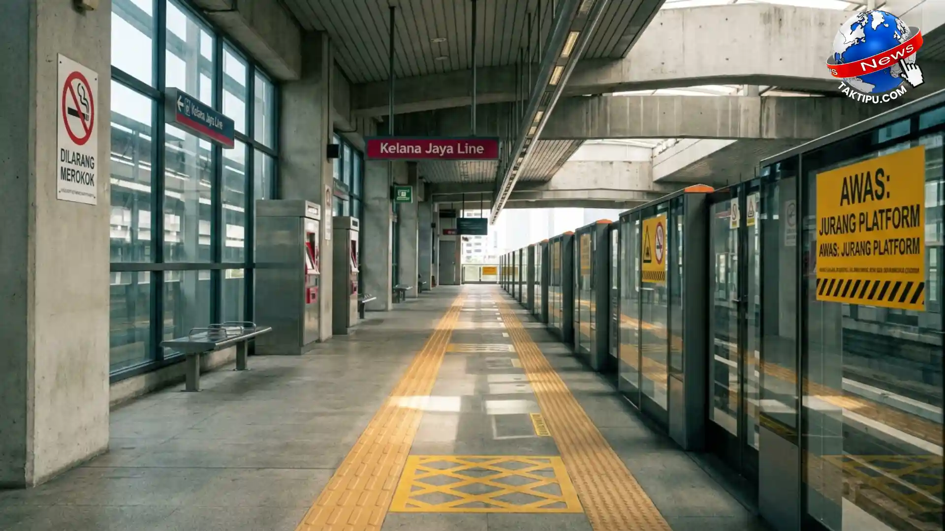 Keadaan cemas selepas seorang penumpang terjatuh ke landasan lrt hang tuah akibat pitam sebelum diselamatkan petugas stesen
